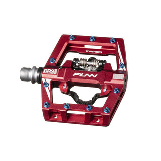 FUNN Mamba S SPD Clipless MTB Single Sided Pedal Pair - Red
