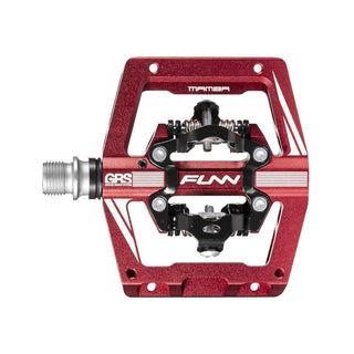 FUNN Mamba S SPD Clipless MTB Double Sided Pedal Pair - Red