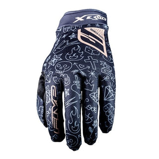 FIVE XR-Lite Tattoo Full Finger Gloves - Black/Gold