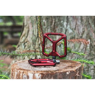 FUNN Python V2 Flat MTB Alloy Pedals - Red