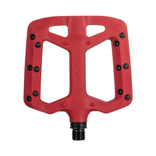 FUNN Taipan Large Flat MTB Pedals With Composite Platform - Red