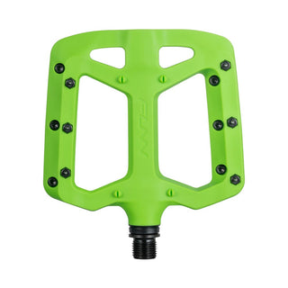 FUNN Taipan Large Flat MTB Pedals With Composite Platform - Green