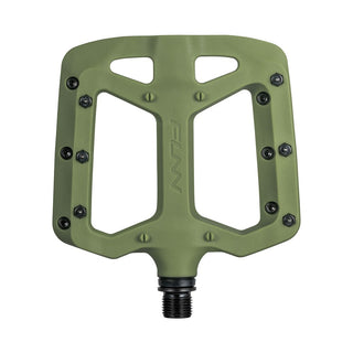 FUNN Taipan Large Flat MTB Pedals With Composite Platform - Olive Green