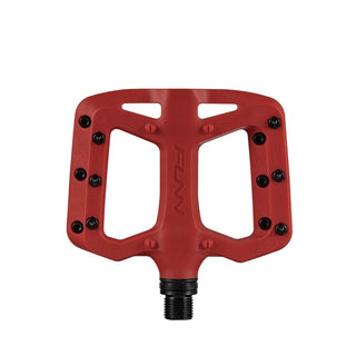 FUNN Taipan S Junior Flat MTB Pedals With Composite Platform - Red