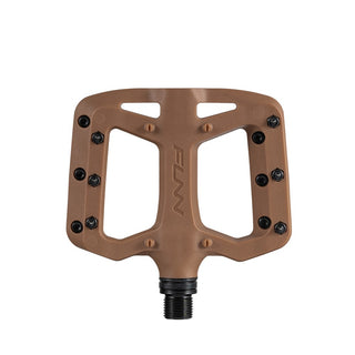 FUNN Taipan S Junior Flat MTB Pedals With Composite Platform - Brown