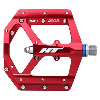 HT AE03 Pedals (Alloy/CNC CRMO) - Red