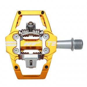 HT T2 Clipless MTB Pedals (Alloy/CNC CRMO) - Orange