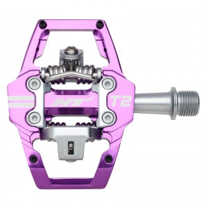HT T2 Clipless MTB Pedals (Alloy/CNC CRMO) - Purple