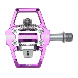 HT T2-SX Clipless BMX Pedals (Alloy/CNC CRMO) - Purple