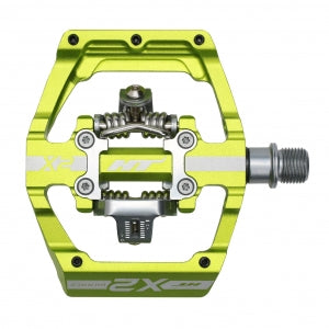 HT X2 Clipless BMX Pedals (Alloy/CNC CRMO) - Apple-Green