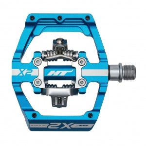 HT X2 Clipless BMX Pedals (Alloy/CNC CRMO) - Marine Blue