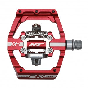 HT X2 Clipless BMX Pedals (Alloy/CNC CRMO) - Red