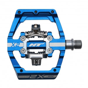 HT X2 Clipless BMX Pedals (Alloy/CNC CRMO) - Royal Blue