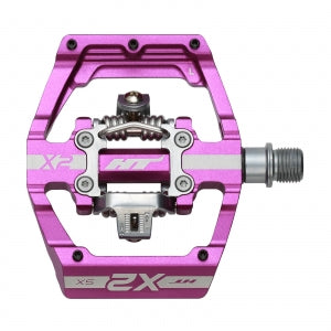 HT X2-SX Clipless BMX Pedals (Alloy/CNC CRMO) - Purple