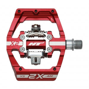 HT X2-SX Clipless BMX Pedals (Alloy/CNC CRMO) - Red