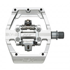 HT X2-SX Clipless BMX Pedals (Alloy/CNC CRMO) - Silver