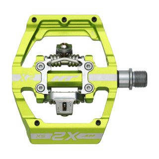 HT X2-SX Clipless BMX Pedals (Alloy/CNC CRMO) - Apple Green