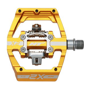 HT X2-SX Clipless BMX Pedals (Alloy/CNC CRMO) - Gold