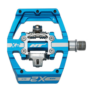 HT X2-SX Clipless BMX Pedals (Alloy/CNC CRMO) - Marine Blue