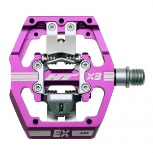 HT X3 Clipless MTB Pedals (Alloy/CNC CRMO) - Purple