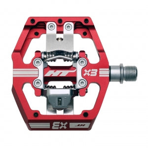 HT X3 Clipless MTB Pedals (Alloy/CNC CRMO) - Red