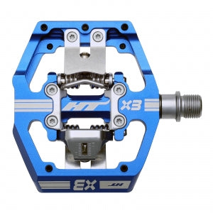 HT X3 Clipless MTB Pedals (Alloy/CNC CRMO) - Royal Blue