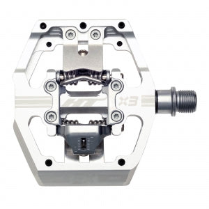HT X3 Clipless MTB Pedals (Alloy/CNC CRMO) - Silver