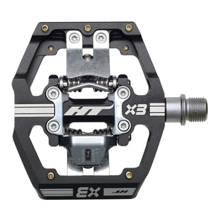 HT X3 Clipless MTB Pedals (Alloy/CNC CRMO) - Black