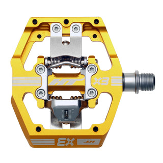HT X3 Clipless MTB Pedals (Alloy/CNC CRMO) - Gold