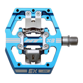 HT X3 Clipless MTB Pedals (Alloy/CNC CRMO) - Marine Blue