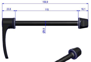 DT Swiss RWS Aluminum Thru Bolt 100mm/9mm