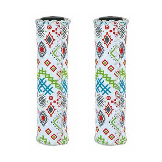 KWT Cruiser Bike Grips 130mm - White Patterned