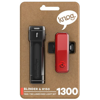 Knog Blinder 1300 & Blinder R-150 Rear Bike Light Set