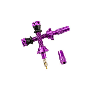 RYFE High Flow Tubeless Presta Valves Pair 44mm - Purple