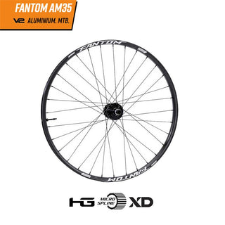FUNN Fantom AM35 V2 Rear Wheel 29" Boost SRAM XD Tubeless Ready - Black