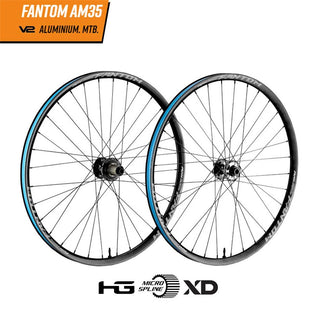 FUNN Fantom AM35 V2 Mullet Wheelset 29"/27.5" Boost Shimano Micro Spline Tubeless Ready - Black