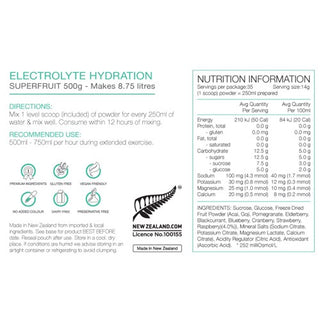 Pure Electrolyte Hydration WADA Batch Tested 500G - Superfruit
