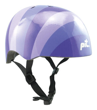 Pit Stripes Kids Helmet- Purple