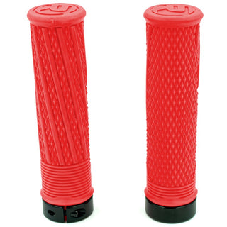 RYFE Rampage Lock-On Grips Pair 130mm Length 32mm MTB Grip - Red