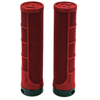 RYFE Ripsaw Lock-On Grips Pair 132mm Length 32mm MTB Grip - Red