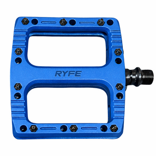 RYFE Launcher MTB Flat Pedals Nylon Fibre Composite With Sealed Bearings - Blue