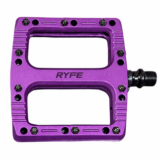 RYFE Launcher MTB Flat Pedals Nylon Fibre Composite With Sealed Bearings - Purple