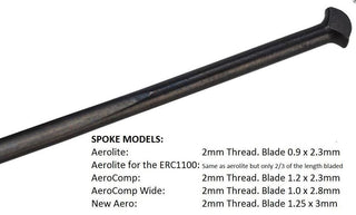 DT Swiss Spoke Aero Comp T-Head 288 - Black