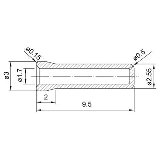 Jagwire Inner Cable End Caps Alloy 1.2mm Shift - 500 Per Bottle
