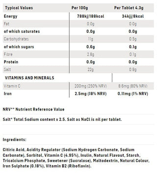 SiS GO Hydro Immune Tablets With Vitamin C And Iron  20 Pack - Orange