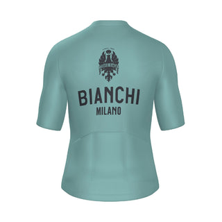 Santini Bianchi Men's Short Sleeve Classic Jersey Classic Fit - Celeste