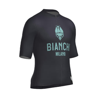 Santini Bianchi Men's Short Sleeve Classic Jersey Classic Fit - Grey