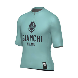 Santini Bianchi Men's Short Sleeve Classic Jersey Classic Fit - Celeste