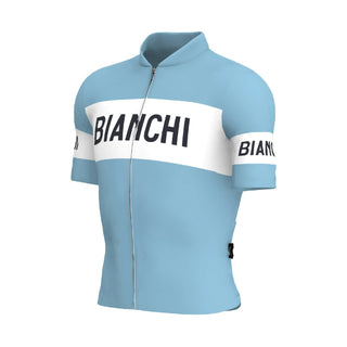 Santini Bianchi Retro Classic Fit Short Sleeve Jersey - Light Blue