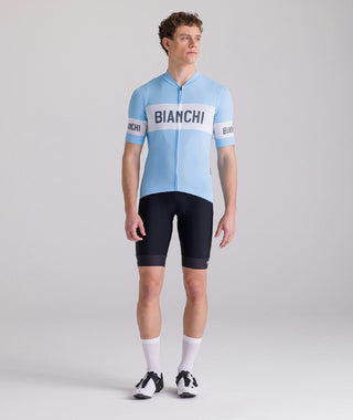 Santini Bianchi Retro Classic Fit Short Sleeve Jersey - Light Blue